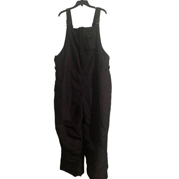 GUC Faded Glory Adult Ski Bibbed Pants Adjustable Straps Black Size 2XL 44-46 - Picture 1 of 5